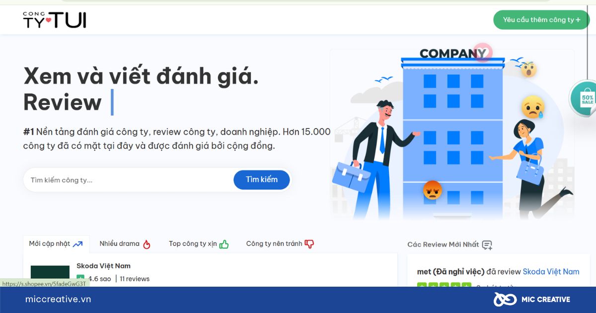 các trang review công ty