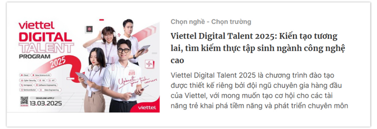 Dự án truyền thông tuyển dụng Viettel b2226166705437a30d4273b1ea4f22bd94cf0492