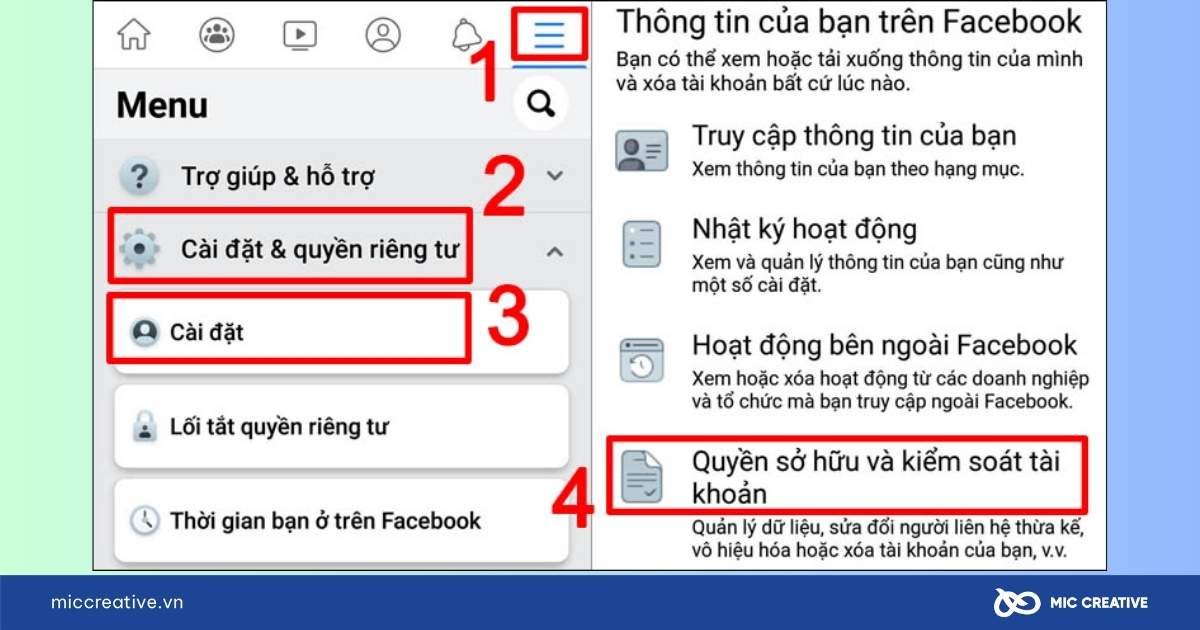 vô hiệu hóa tài khoản Facebook