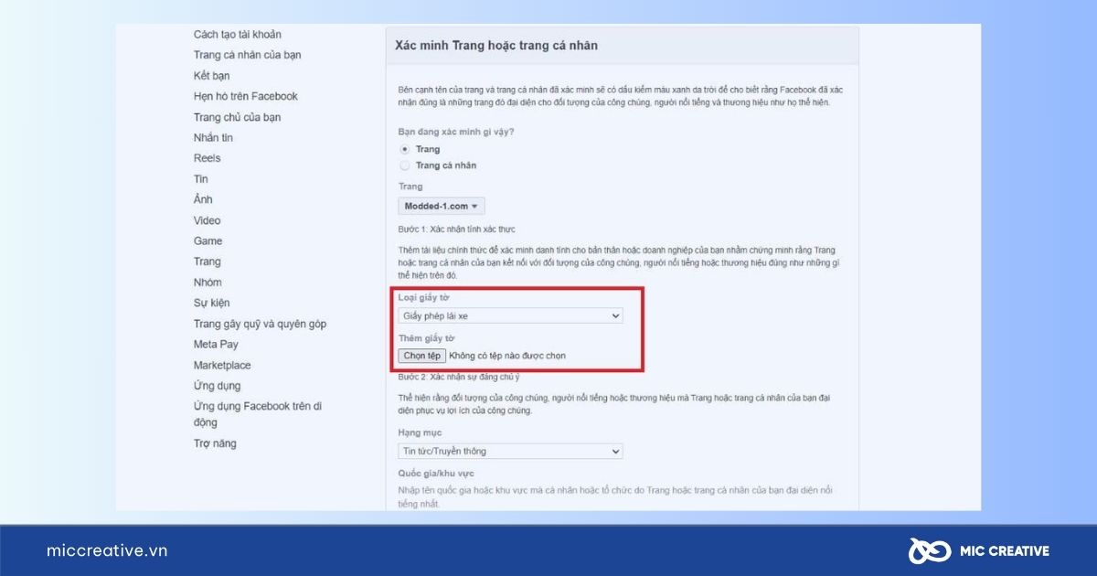 Cung cấp tài liệu xác thực