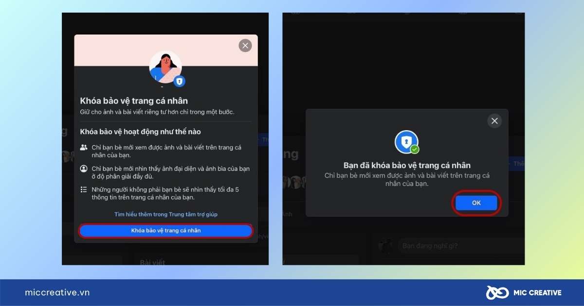 cách khóa trang cá nhân facebook
