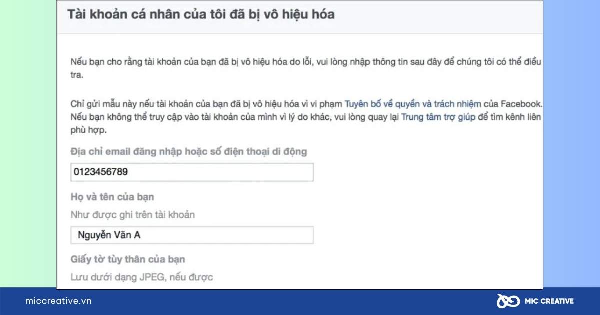 vô hiệu hóa tài khoản Facebook