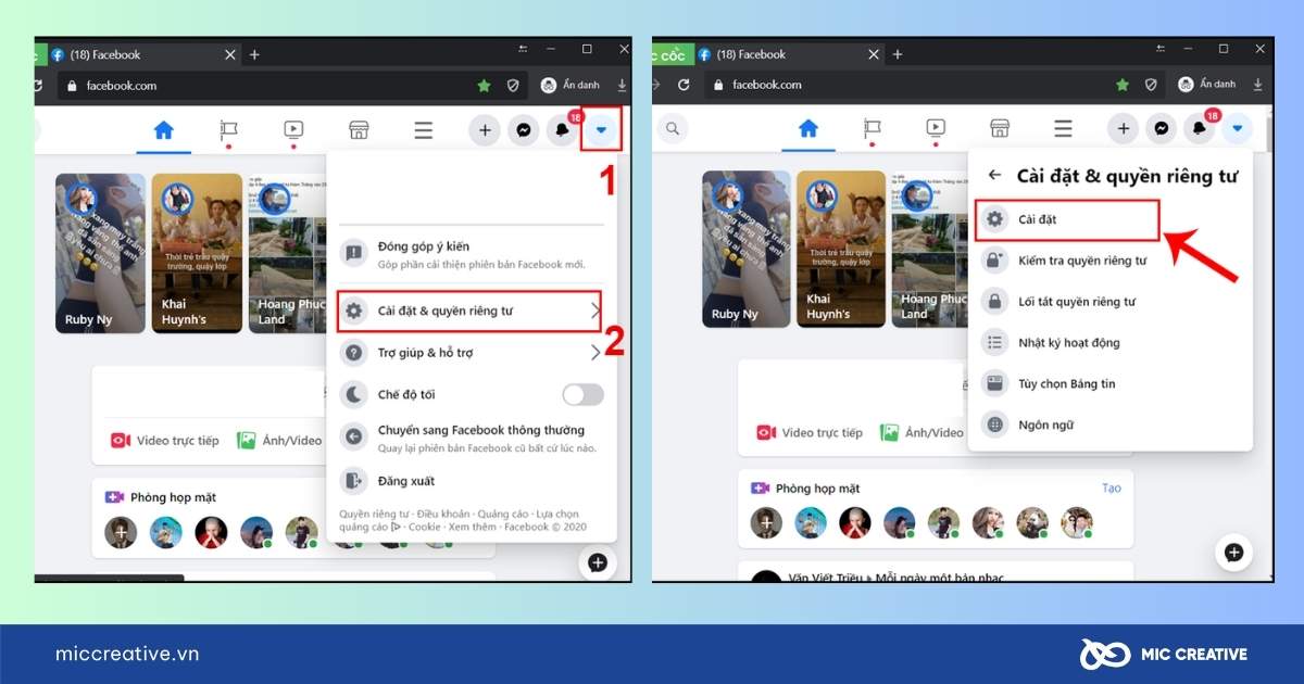 vô hiệu hóa tài khoản Facebook
