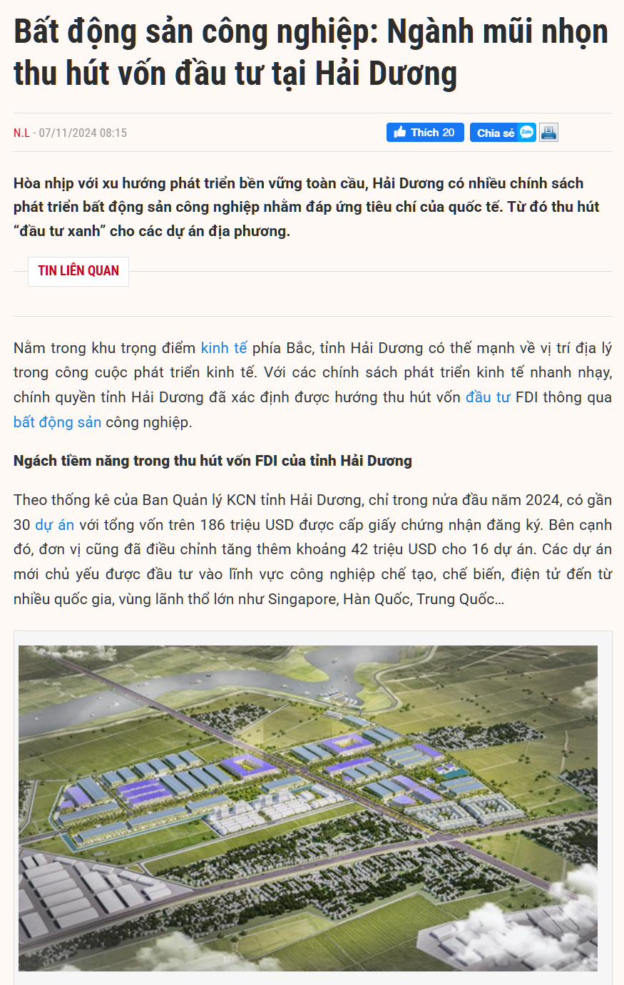 Truyền thông đa kênh KCN Kim Thành baodautu 1
