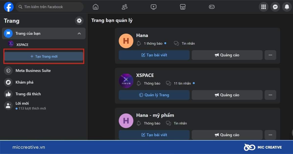 cách tạo fanpage trên facebook