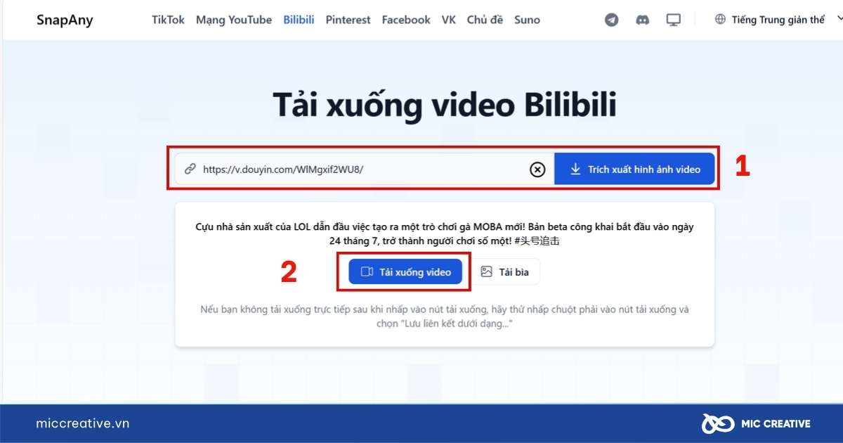 tải video tiktok không logo
