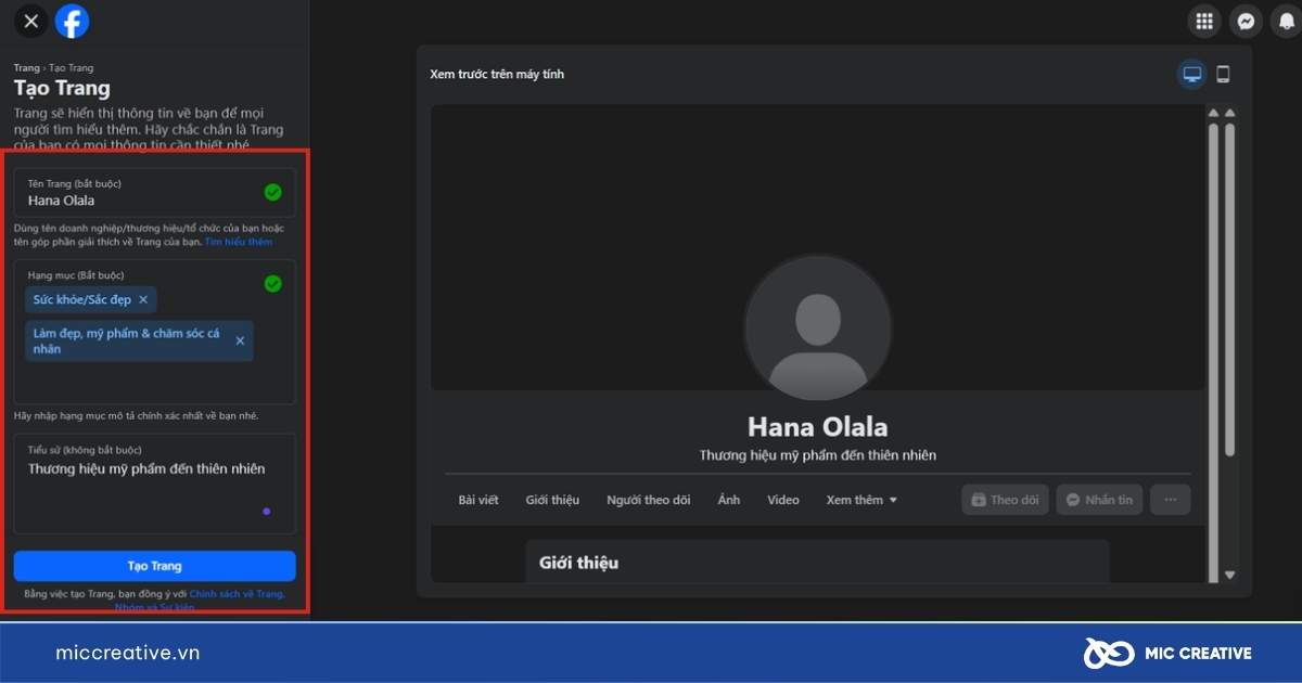 cách tạo fanpage bán hàng trên facebook
