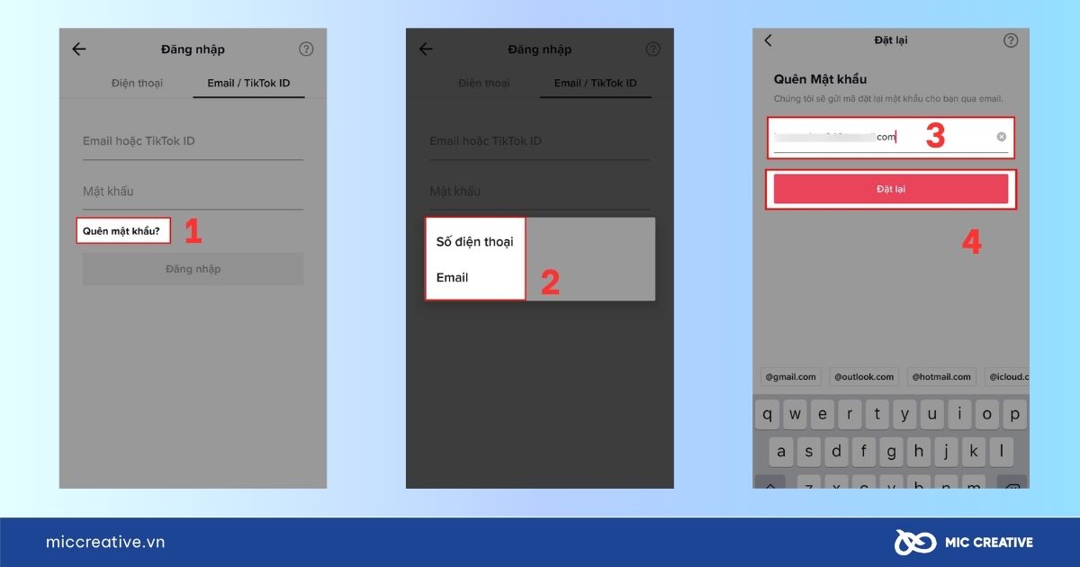 Nhập địa chỉ email đã đăng ký