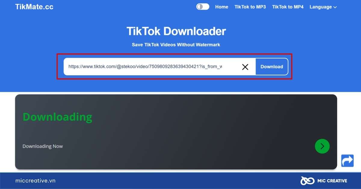 tải video tiktok không logo