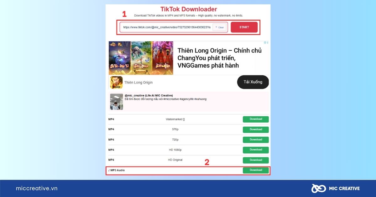 Tải nhạc TikTok MP3 bằng website lovetik.com