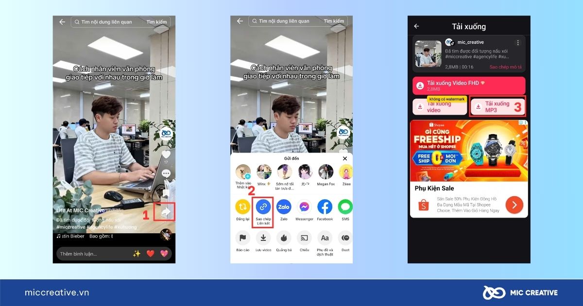 Tải nhạc TikTok MP3 theo cách 1