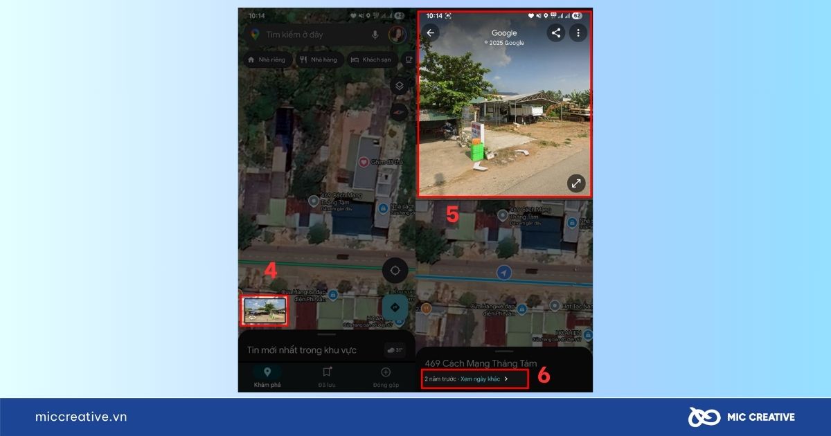 Truy cập Street View và chọn Xem ngày khác