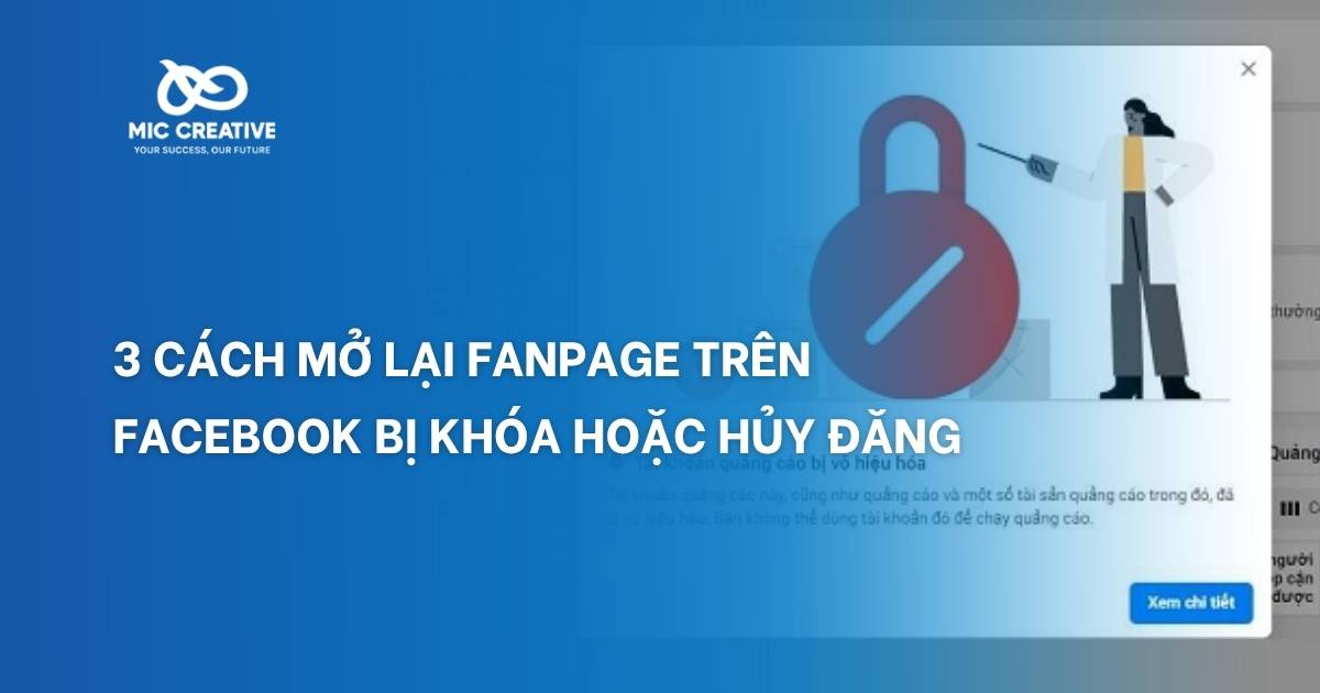 cách mở lại fanpage trên Facebook