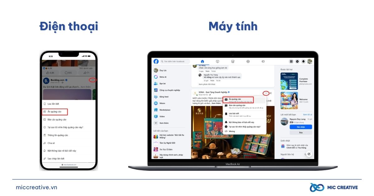 Ẩn quảng cáo trực tiếp trên News Feed