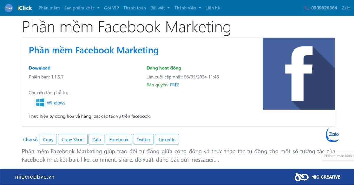 app chạy quảng cáo facebook
