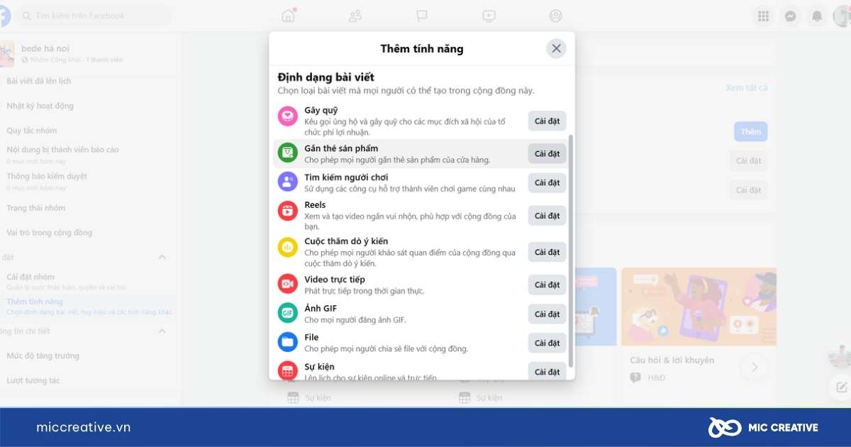 group facebook là gì