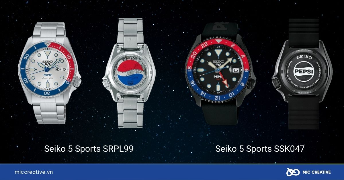 Seiko 5 Sports collab Pepsi