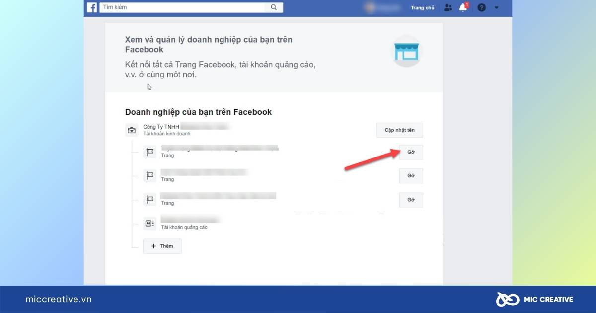 cách gỡ trang fanpage trên facebook