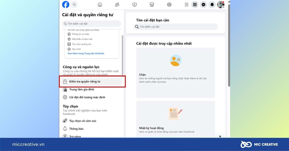 cách ẩn thông tin cá nhân trên facebook
