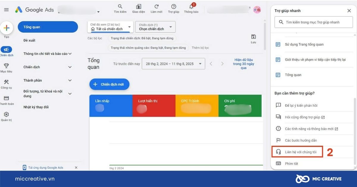 Chọn Liên hệ với chúng tôi