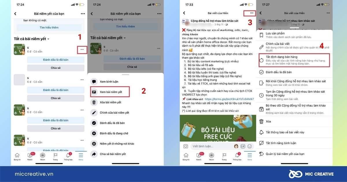 cách tắt marketplace trên facebook