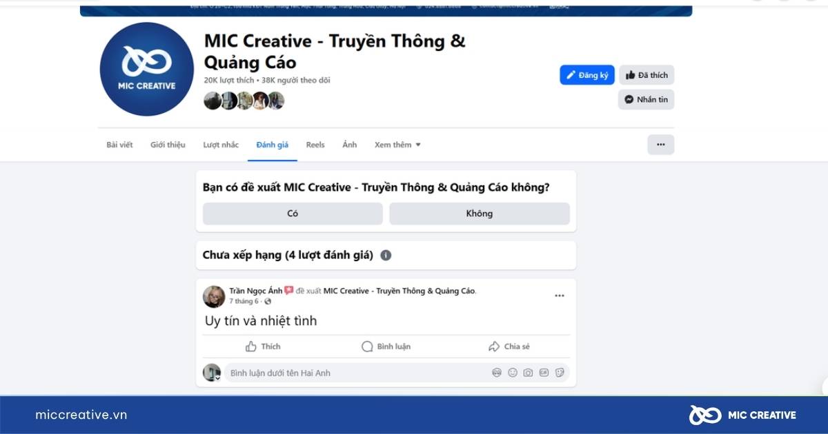 cách đánh giá 5 sao trên fanpage facebook