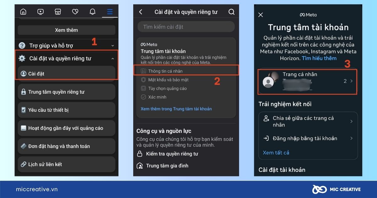 Đổi link Facebook cá nhân trên điện thoại