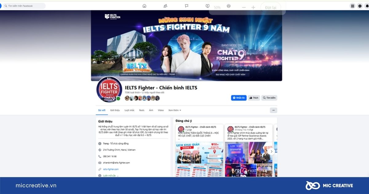 Fanpage của IELTS Fighter