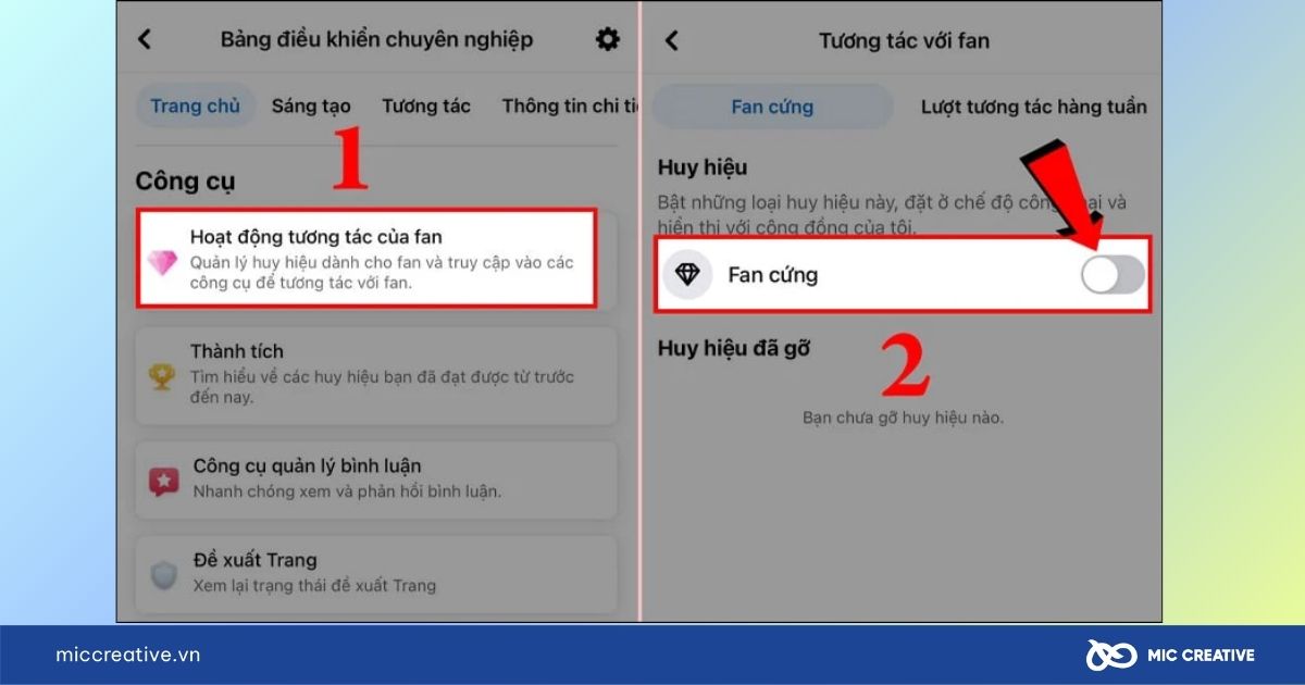 huy hiệu fan cứng trên facebook cá nhân