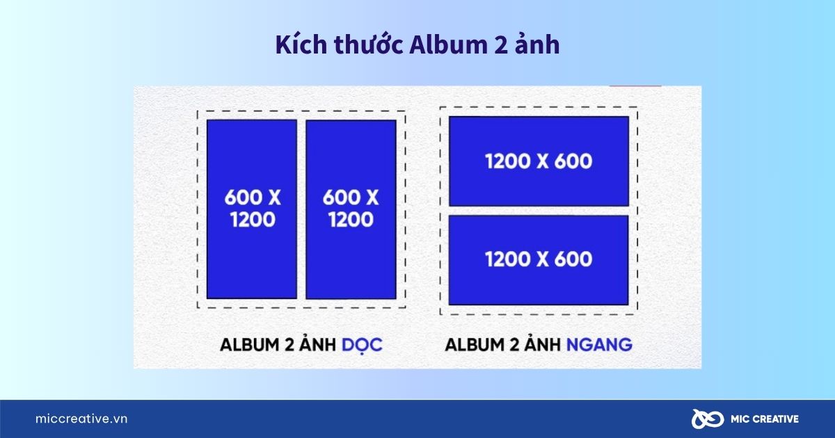 Kích thước album 2 ảnh