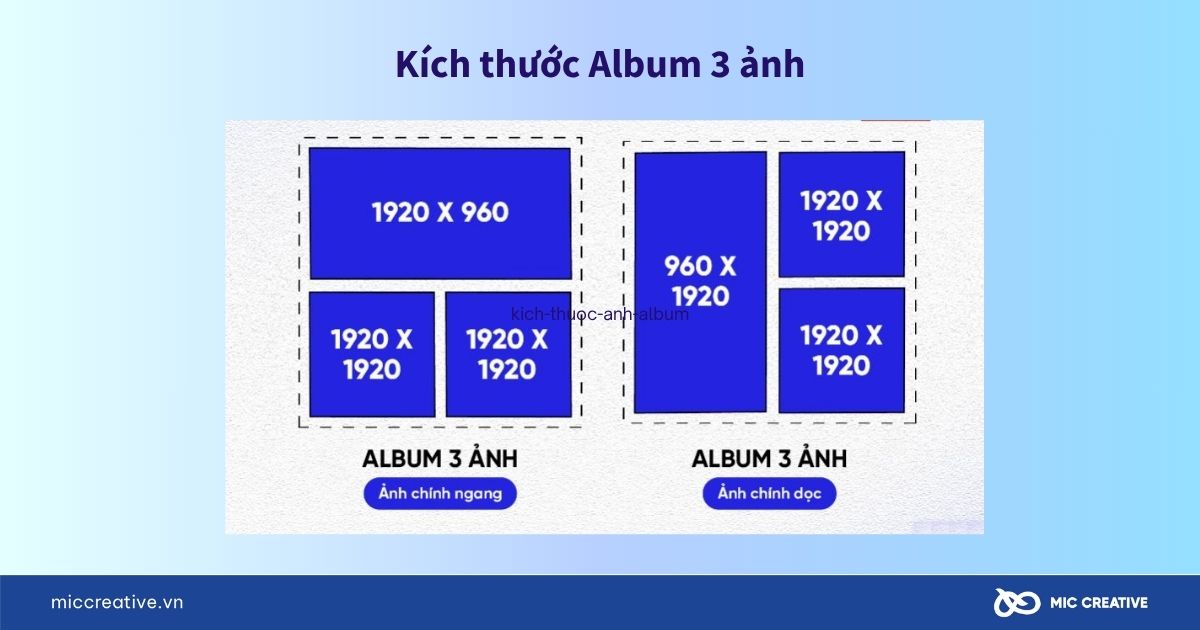 Kích thước album 3 ảnh