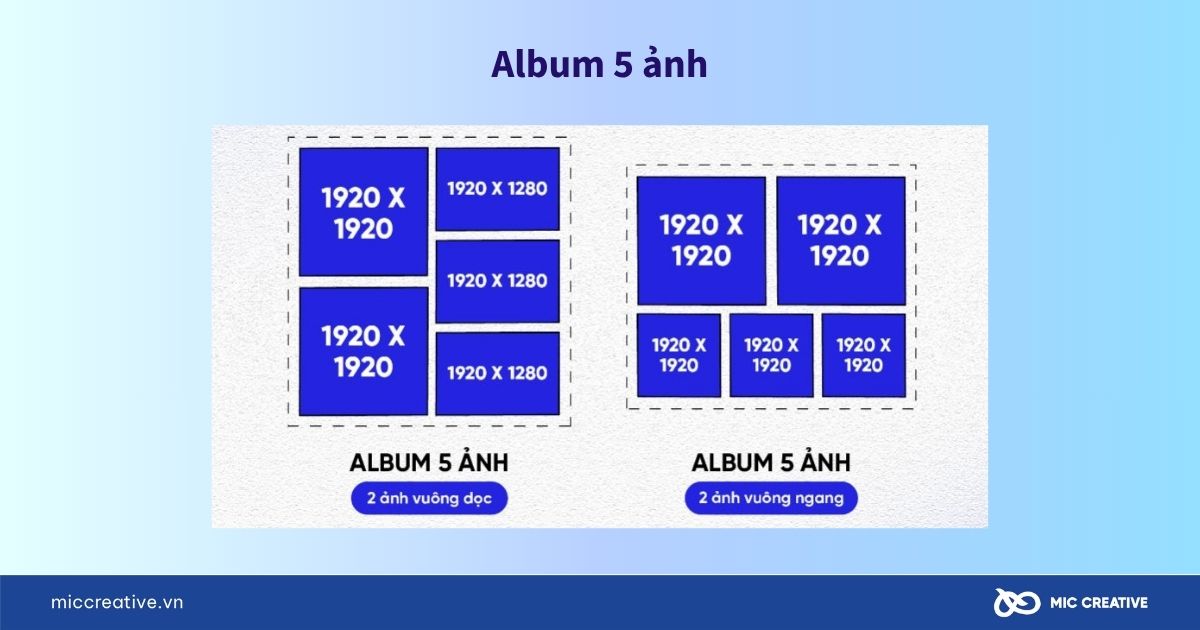 Kích thước album 5 ảnh