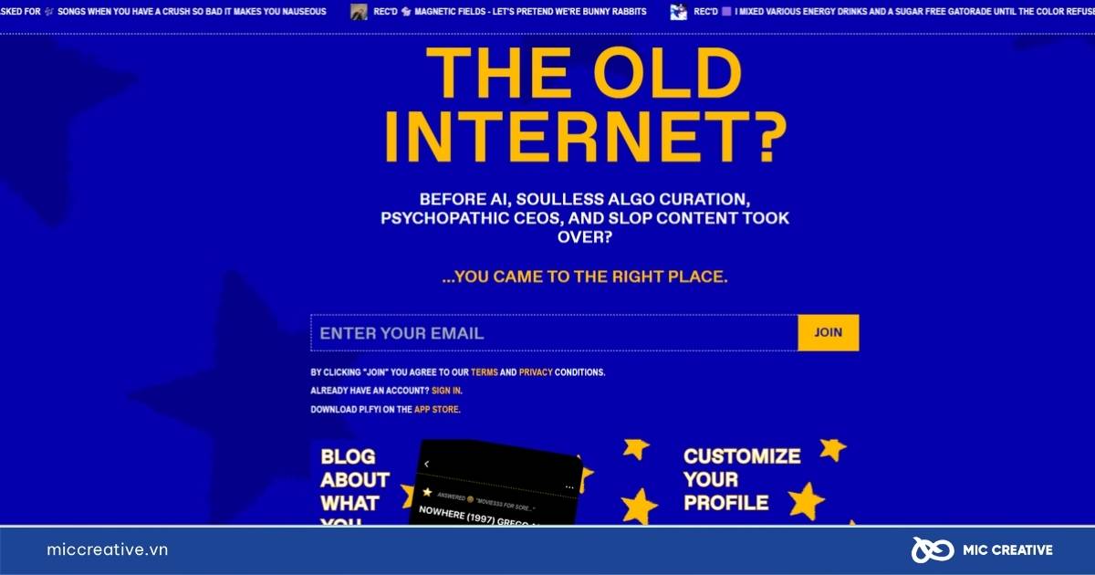 xu hướng "hồi sinh internet cũ"