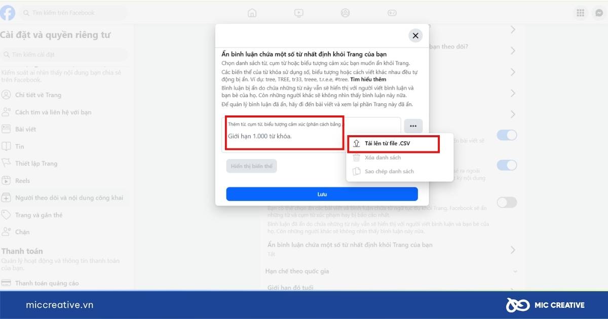cách tắt bình luận trên fanpage facebook