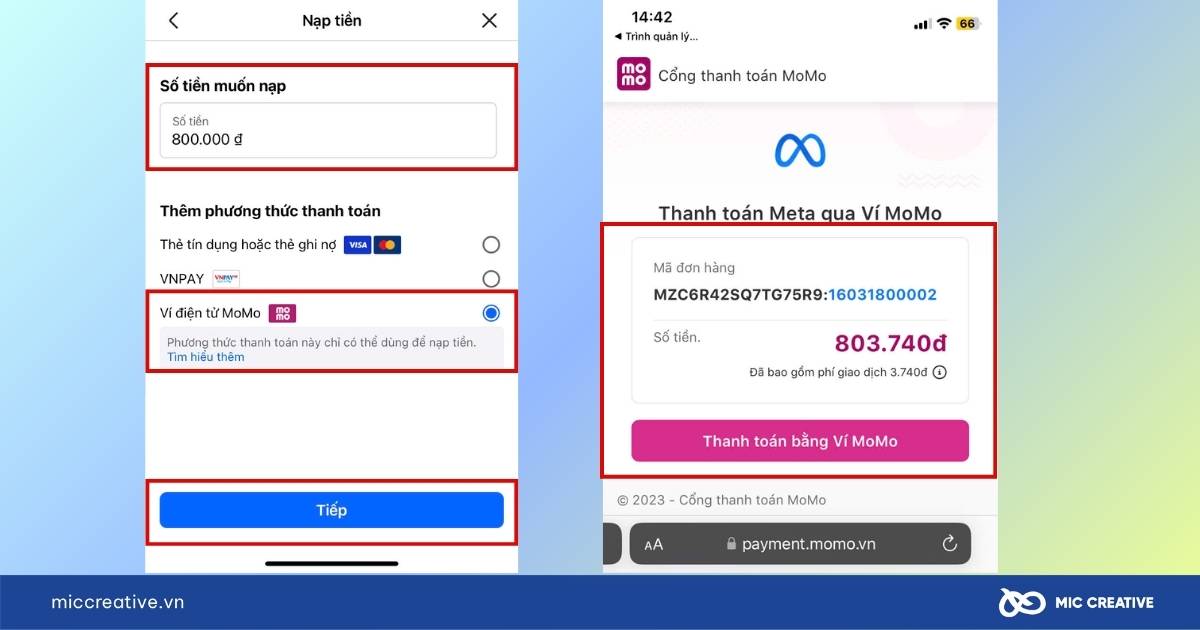 nạp tiền quảng cáo facebook