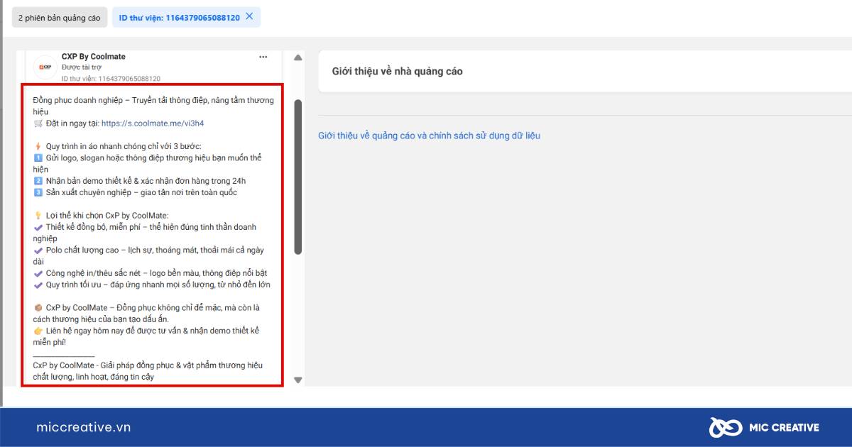 cách sử dụng thư viện quảng cáo facebook library