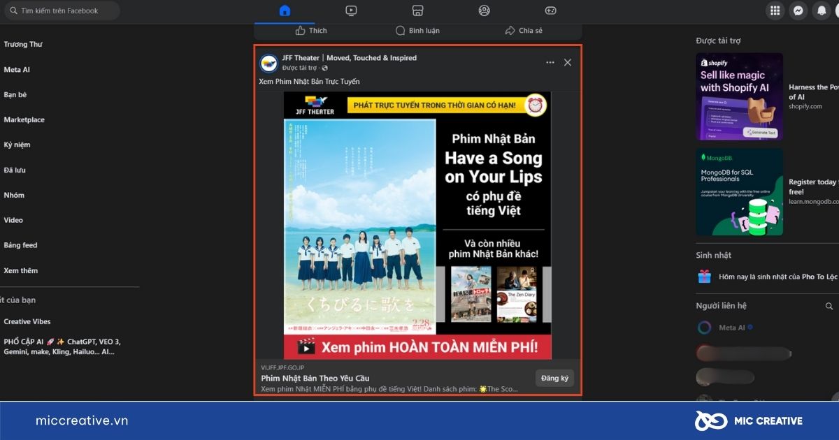 Quảng cáo trên Bảng tin Facebook (Feeds)