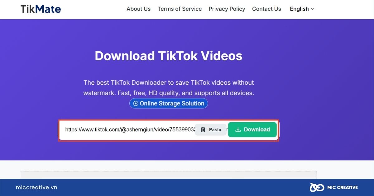 Tải video TikTok không logo