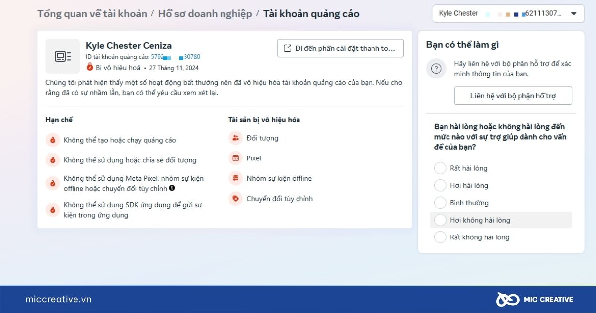 cách kiểm tra tài khoản quảng cáo facebook