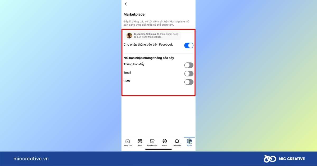 cách tắt marketplace trên facebook