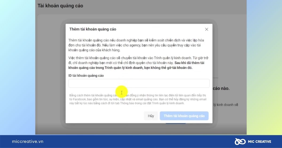 xác minh tài khoản quảng cáo facebook
