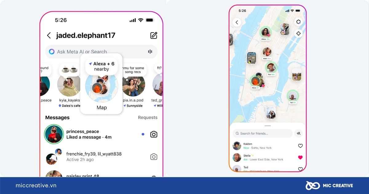 Tính năng Friend Map