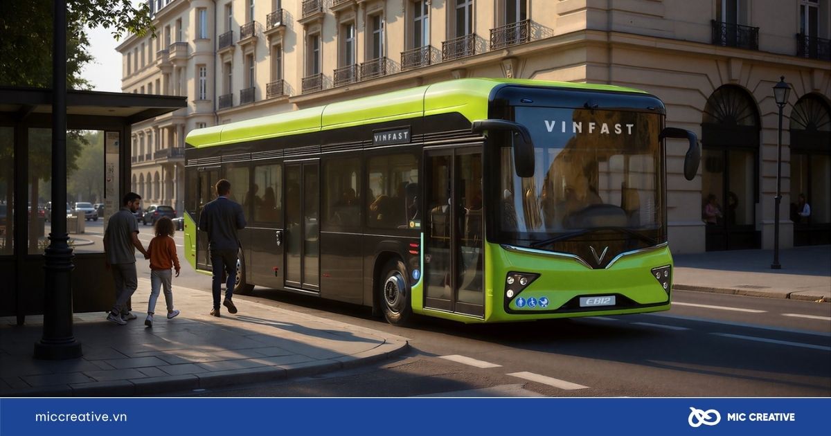 Vinfast ra mắt bus điện tại châu Âu