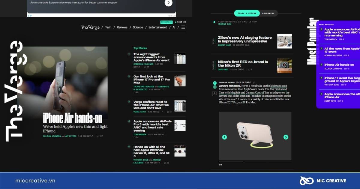 Layout website