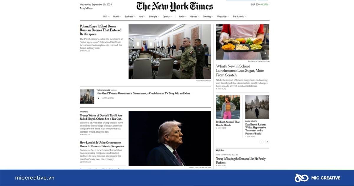 Layout website