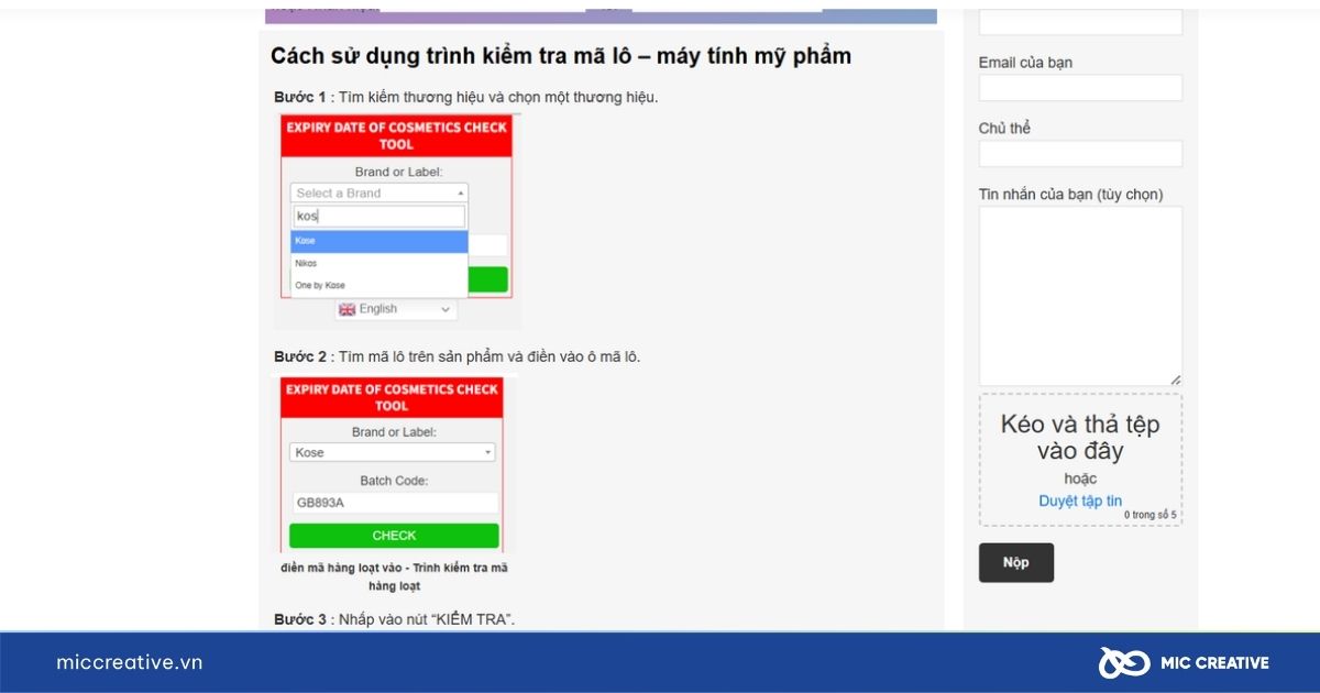 web check nước hoa chính hãng