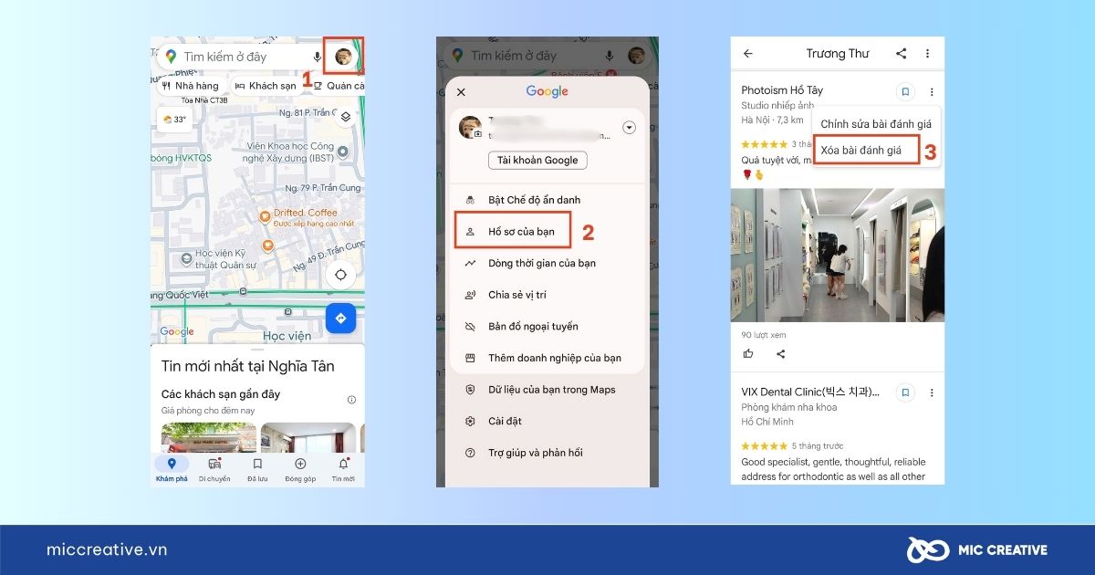 Cách xóa đánh giá trên Google Maps 