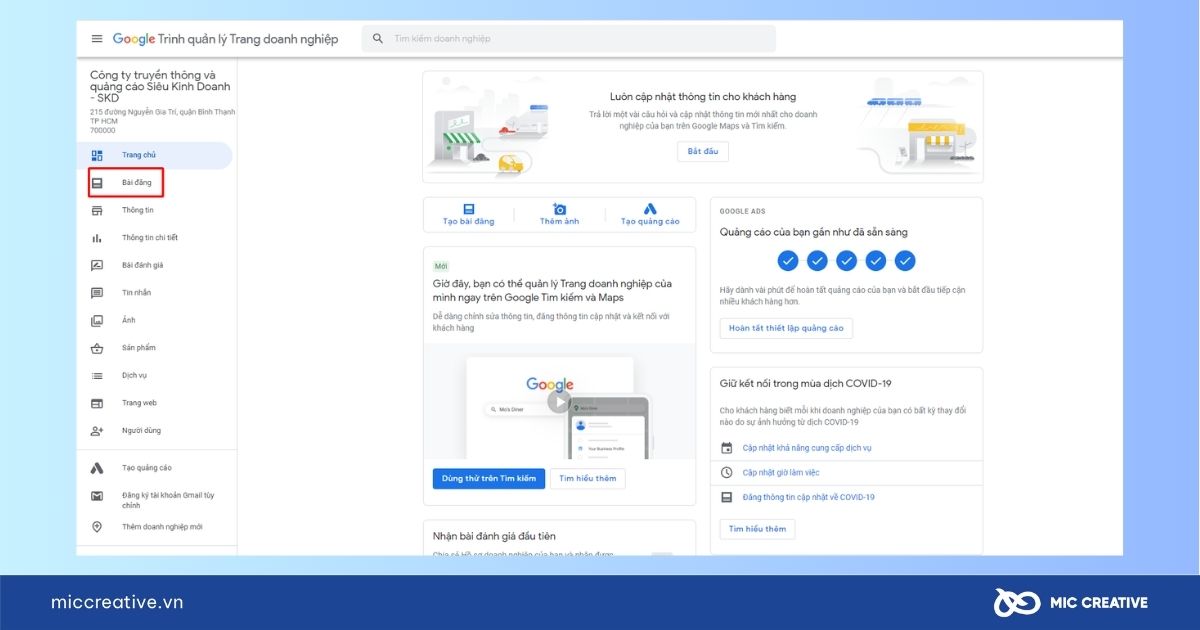 cách đăng bài trên google