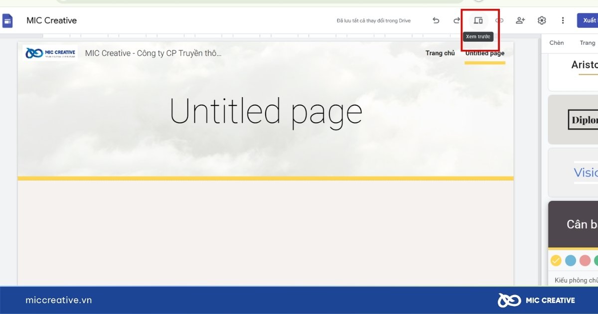 cách tạo web miễn phí trên google
