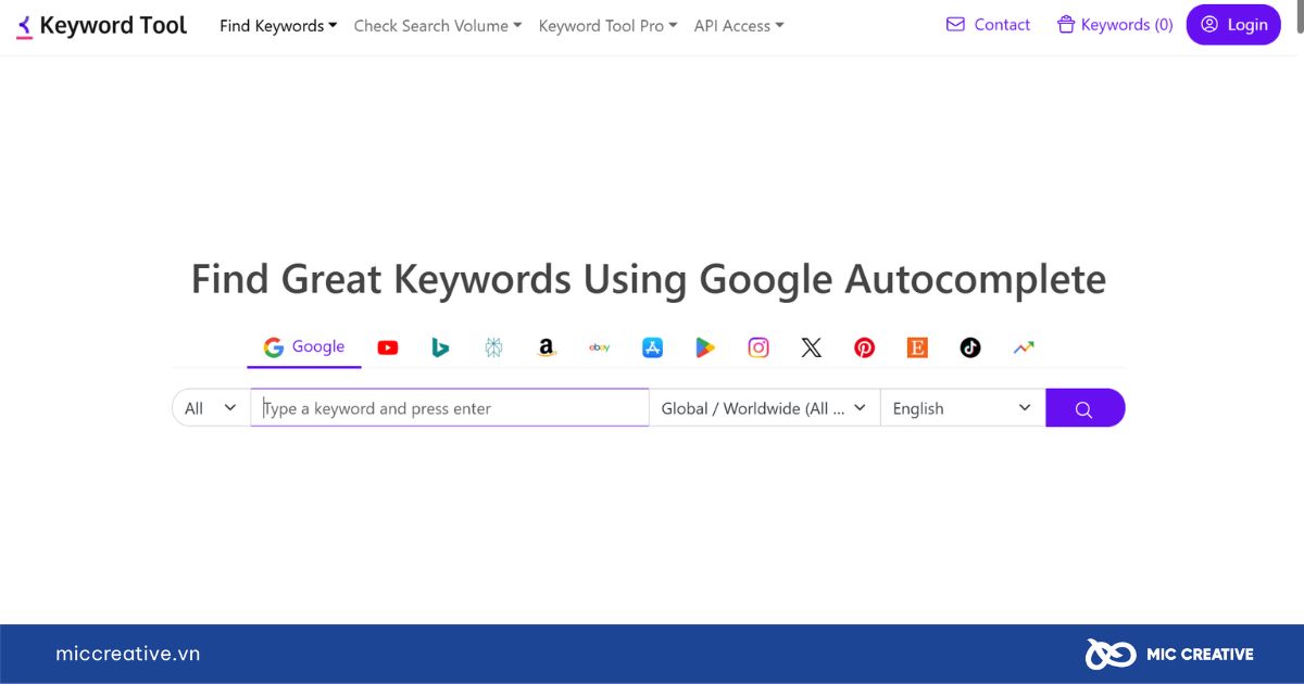 các loại từ khóa trong seo